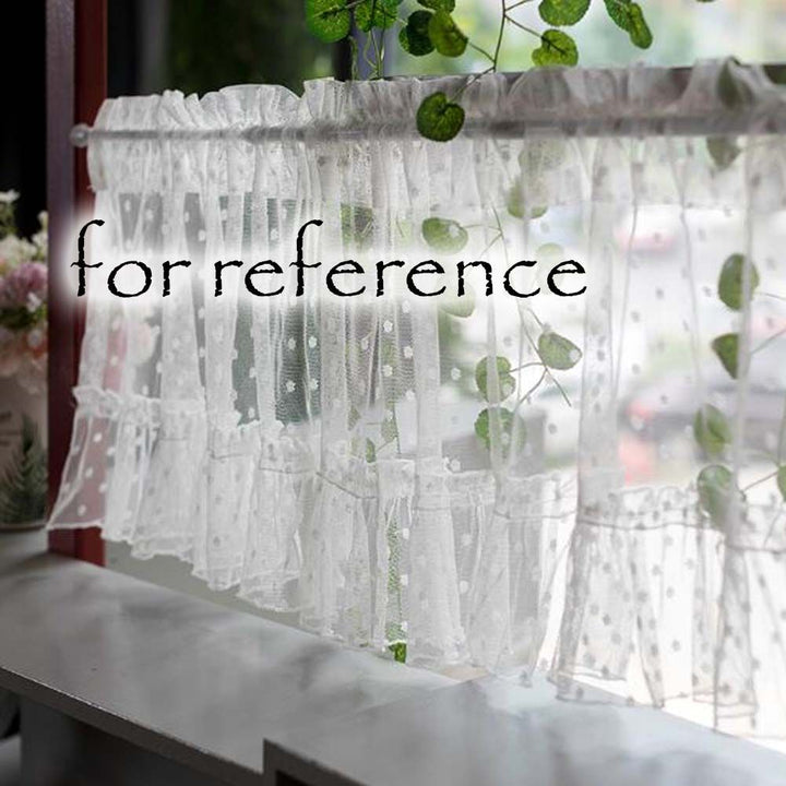 White Polka Dot Gauze Valance