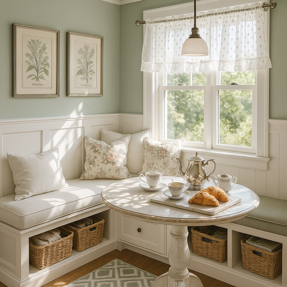 White Polka Dot Gauze Valance