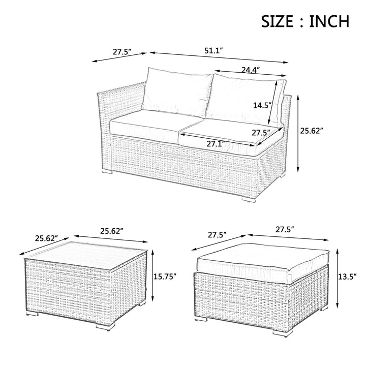 Wicker Patio Furniture Set