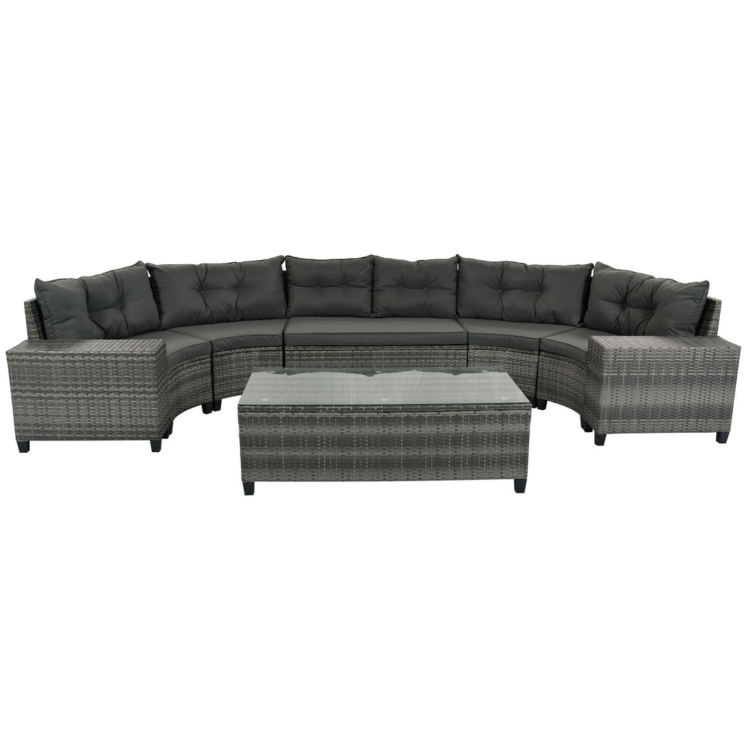 Wicker Round Sofa Set