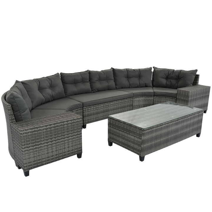 Wicker Round Sofa Set