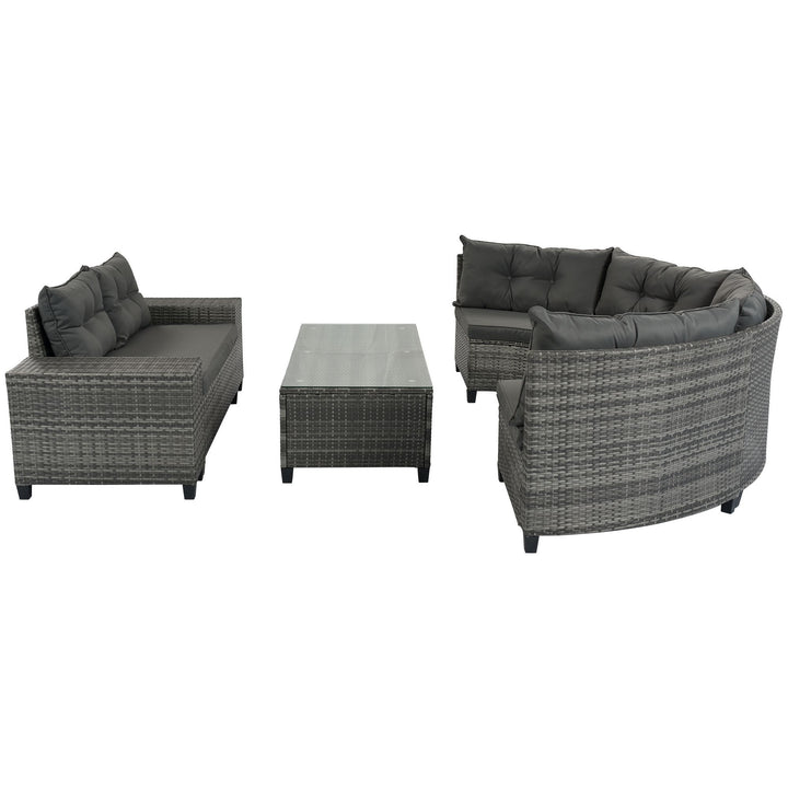 Wicker Round Sofa Set