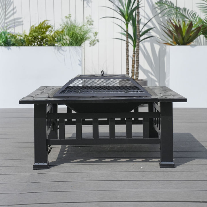 Wood-Burning Fire Pit Table