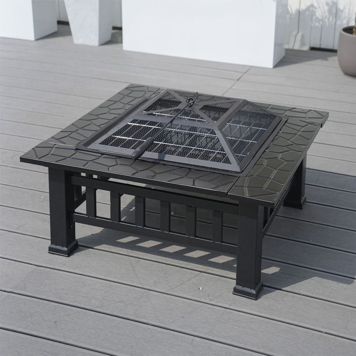 Wood-Burning Fire Pit Table