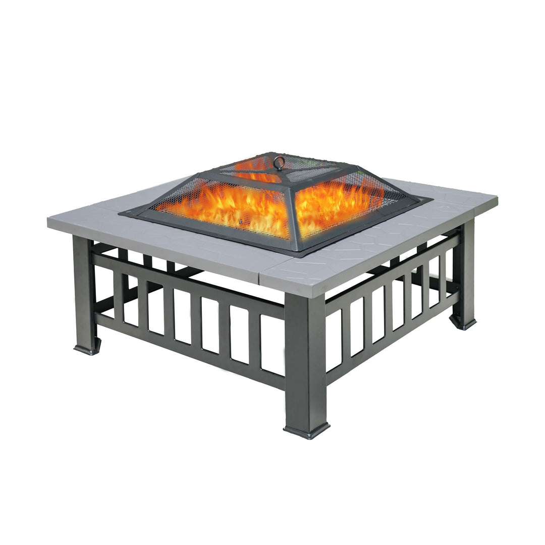 Wood-Burning Fire Pit Table