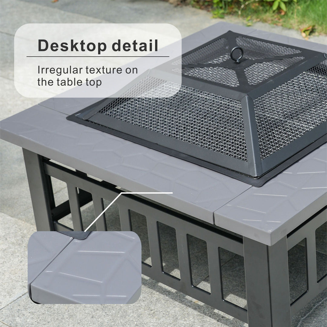 Wood-Burning Fire Pit Table
