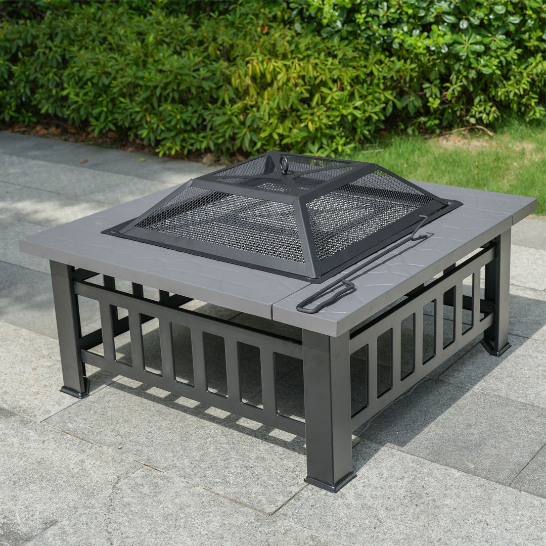 Wood-Burning Fire Pit Table