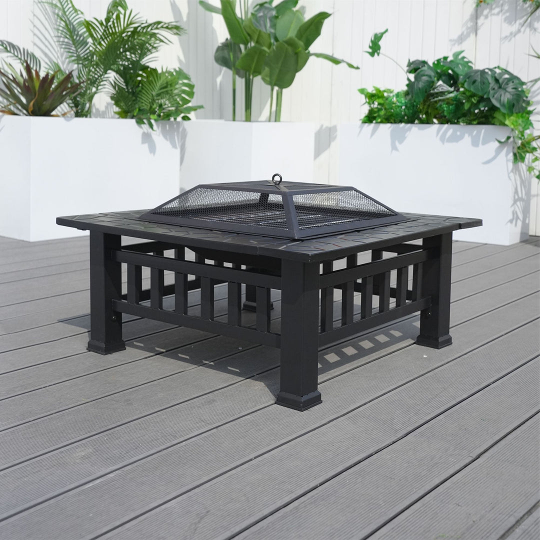 Wood-Burning Fire Pit Table