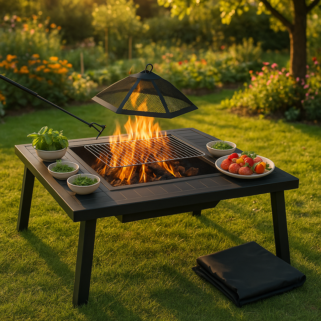 Wood Burning Fire Table Grill