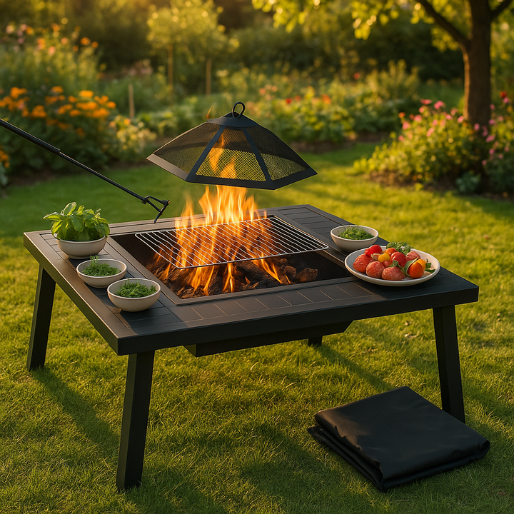Wood Burning Fire Table Grill