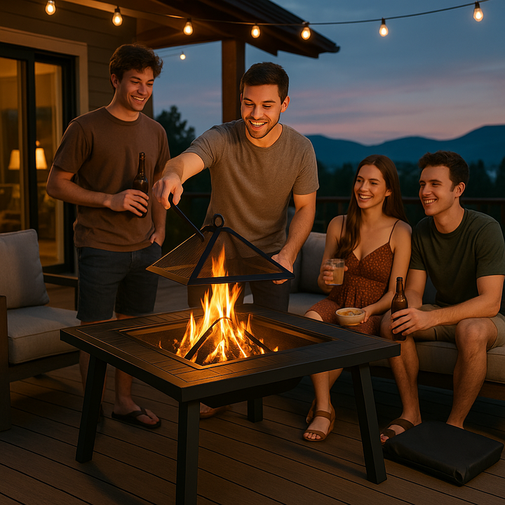 Wood Burning Fire Table Grill