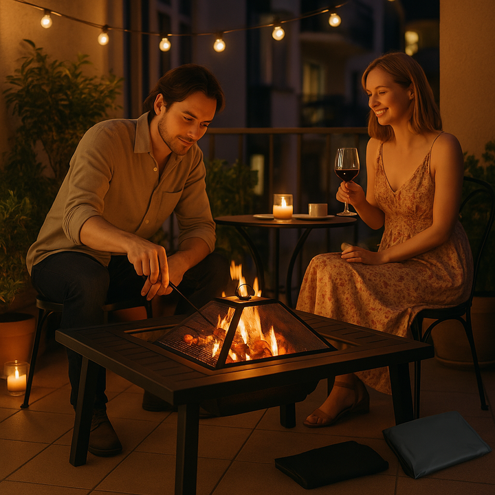 Wood Burning Fire Table Grill