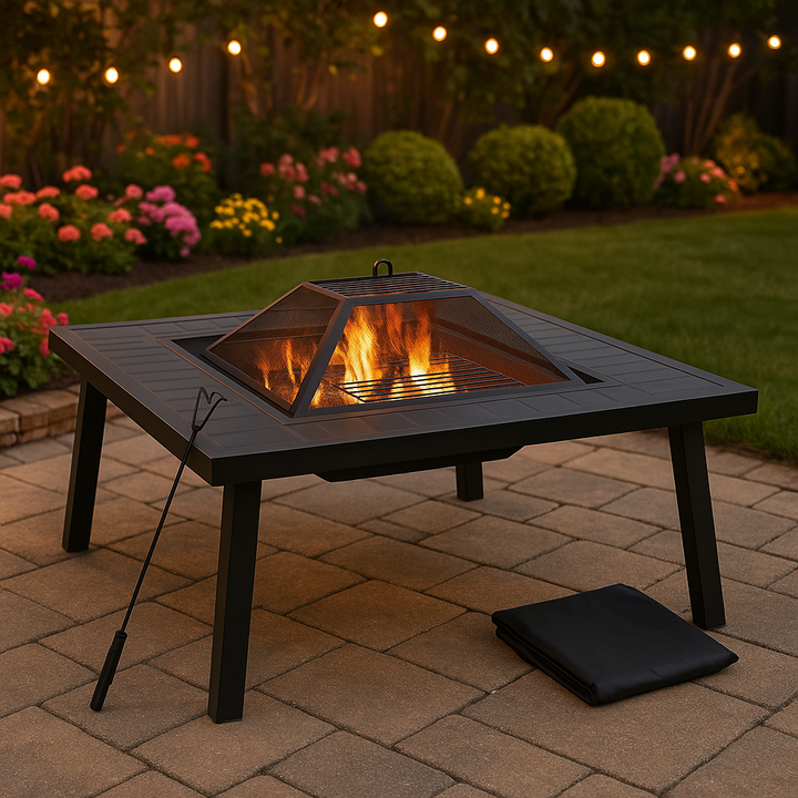 Wood Burning Fire Table Grill