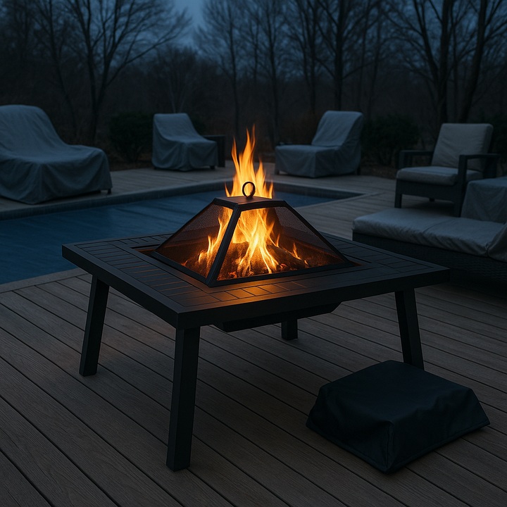 Wood Burning Fire Table Grill