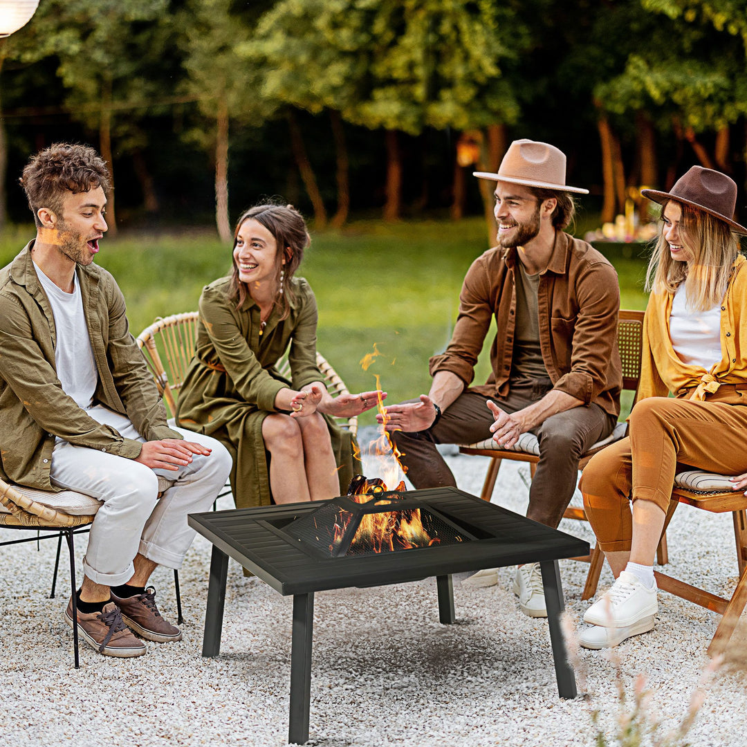 Wood Burning Fire Table Grill