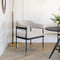 Zadar Dining Chair Misty Gray – Luxurious Teddy Fabric with Armrests & Steel Frame | Contemporary Dining Room Furniture | Trufairs