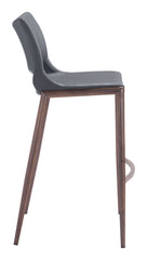 Ace Barstool (Set of 2) Dark Gray & Walnut