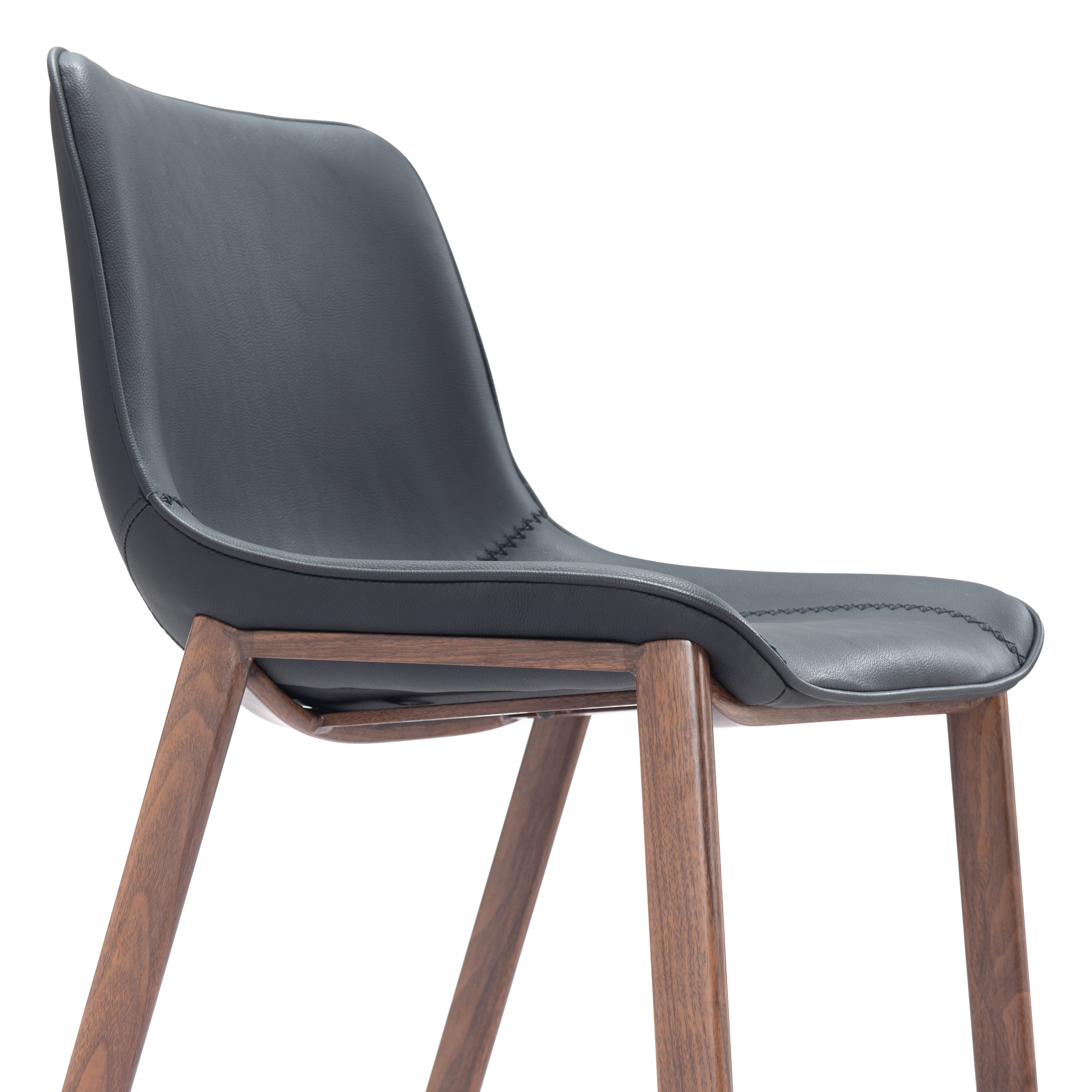 Magnus Barstool Black & Walnut