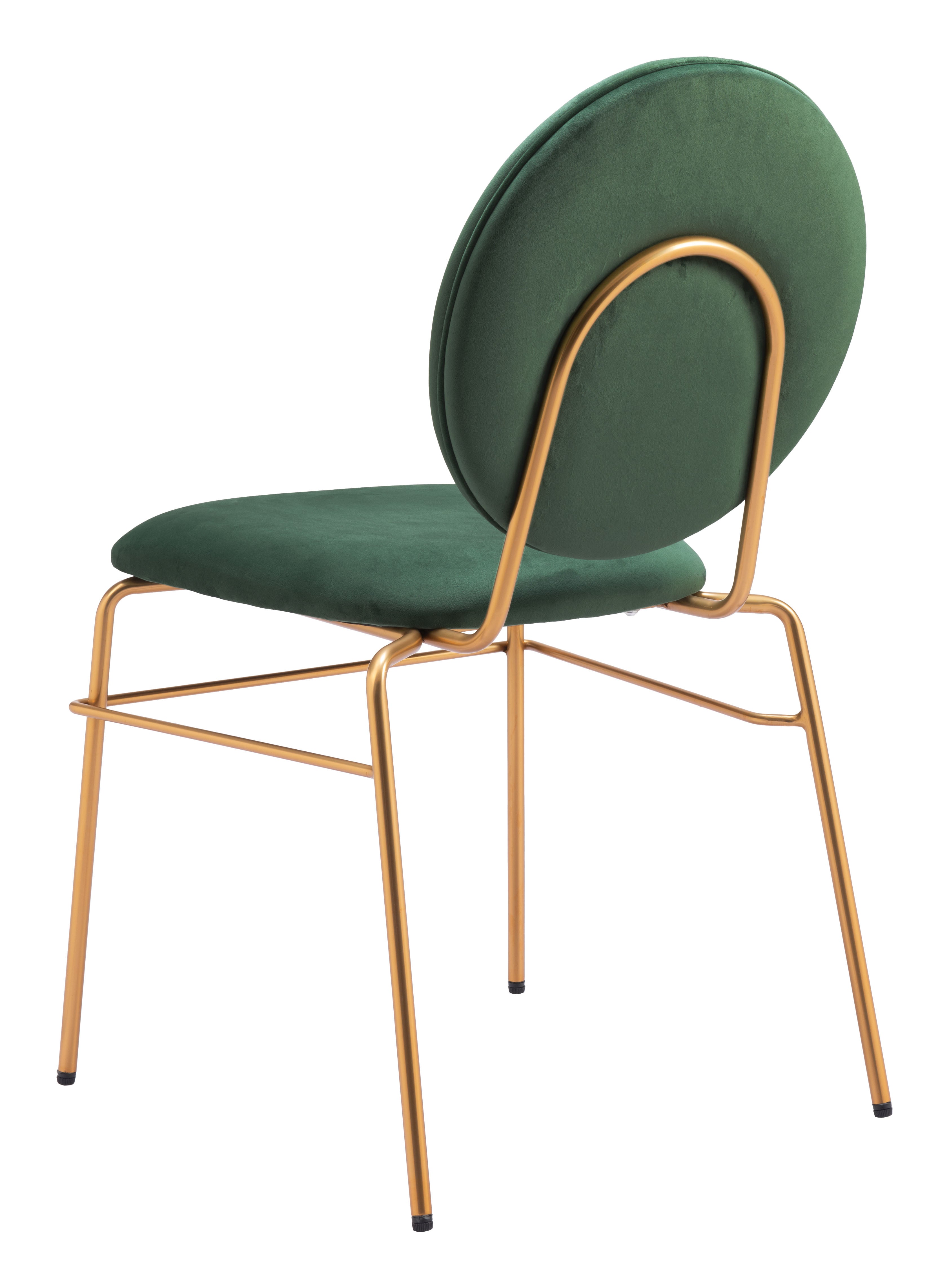 Odessa Dining Chair (Set of 2) Green & Gold