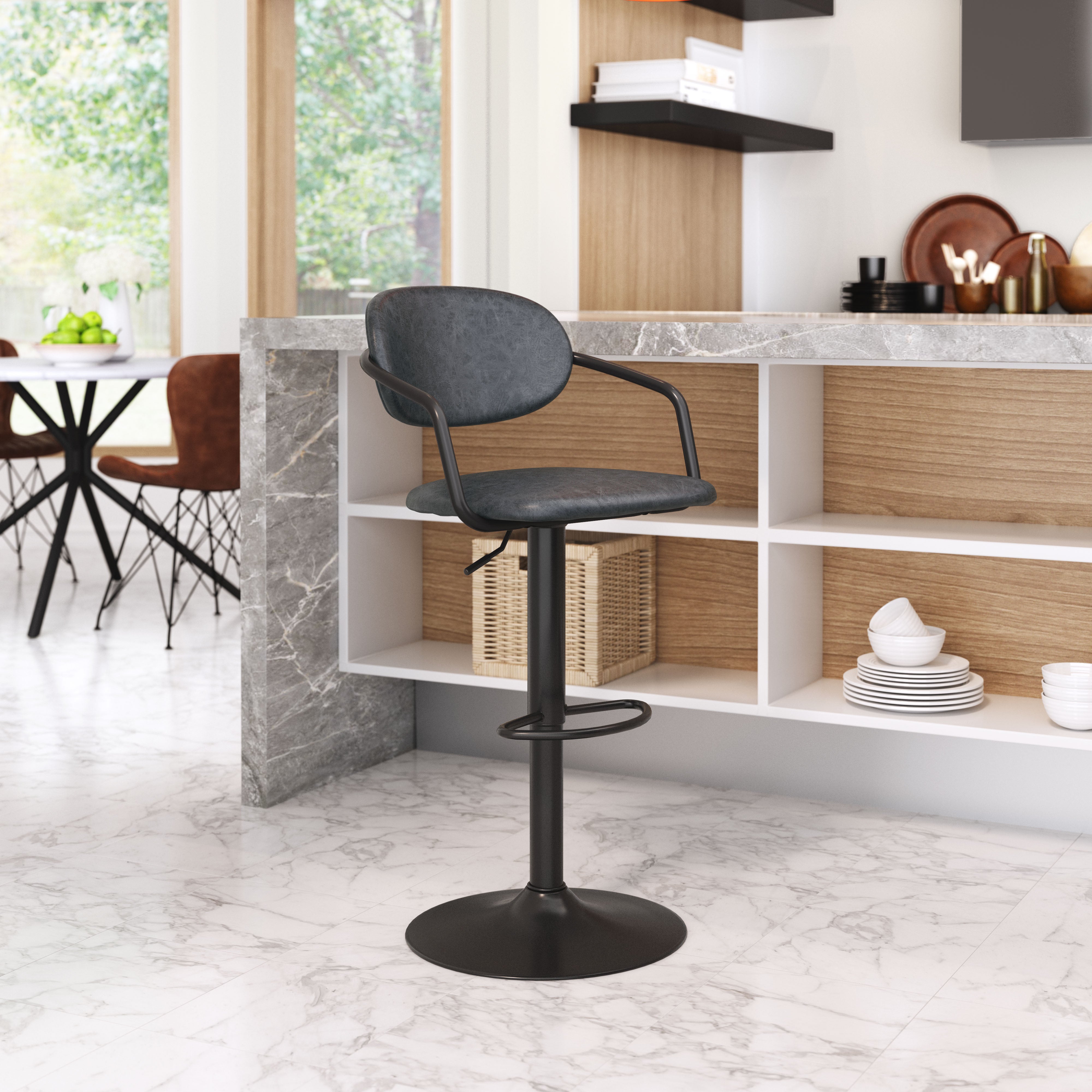 Kirby Barstool Vintage Black & Black