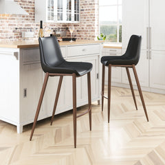 Magnus Barstool Black & Walnut