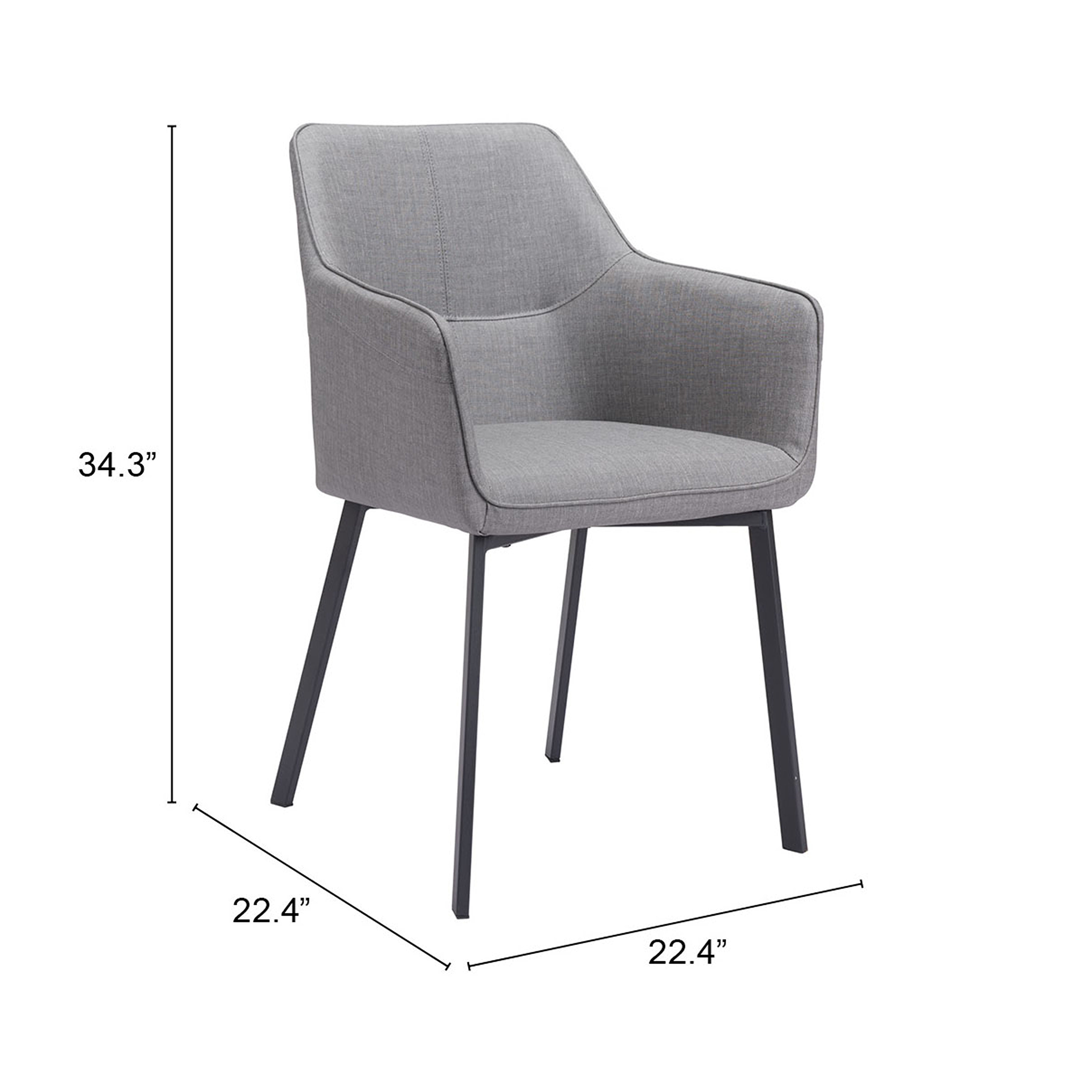 Adage Dining Chair (Set of 2) Gray