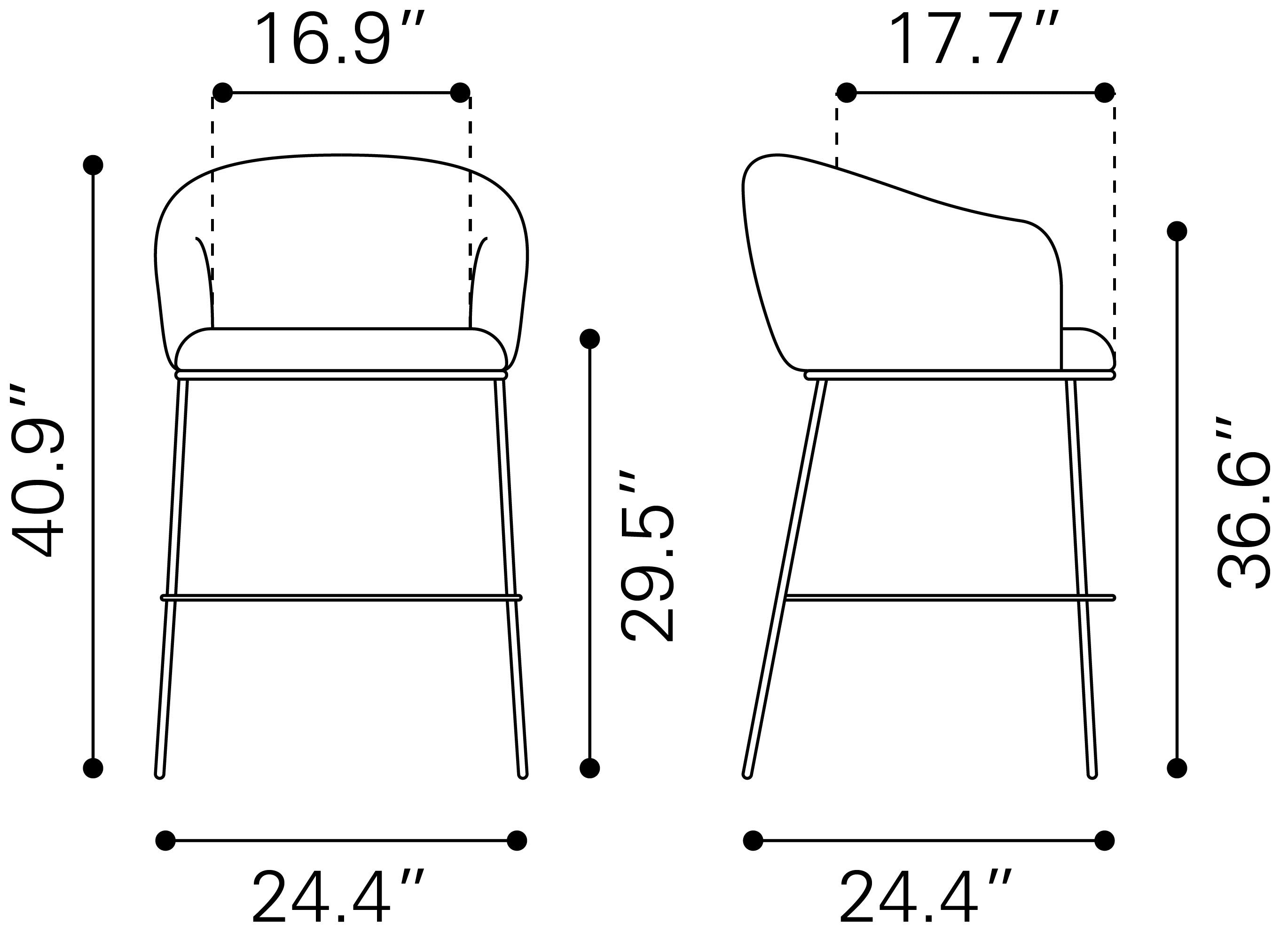 Essen Barstool Black & Bronze