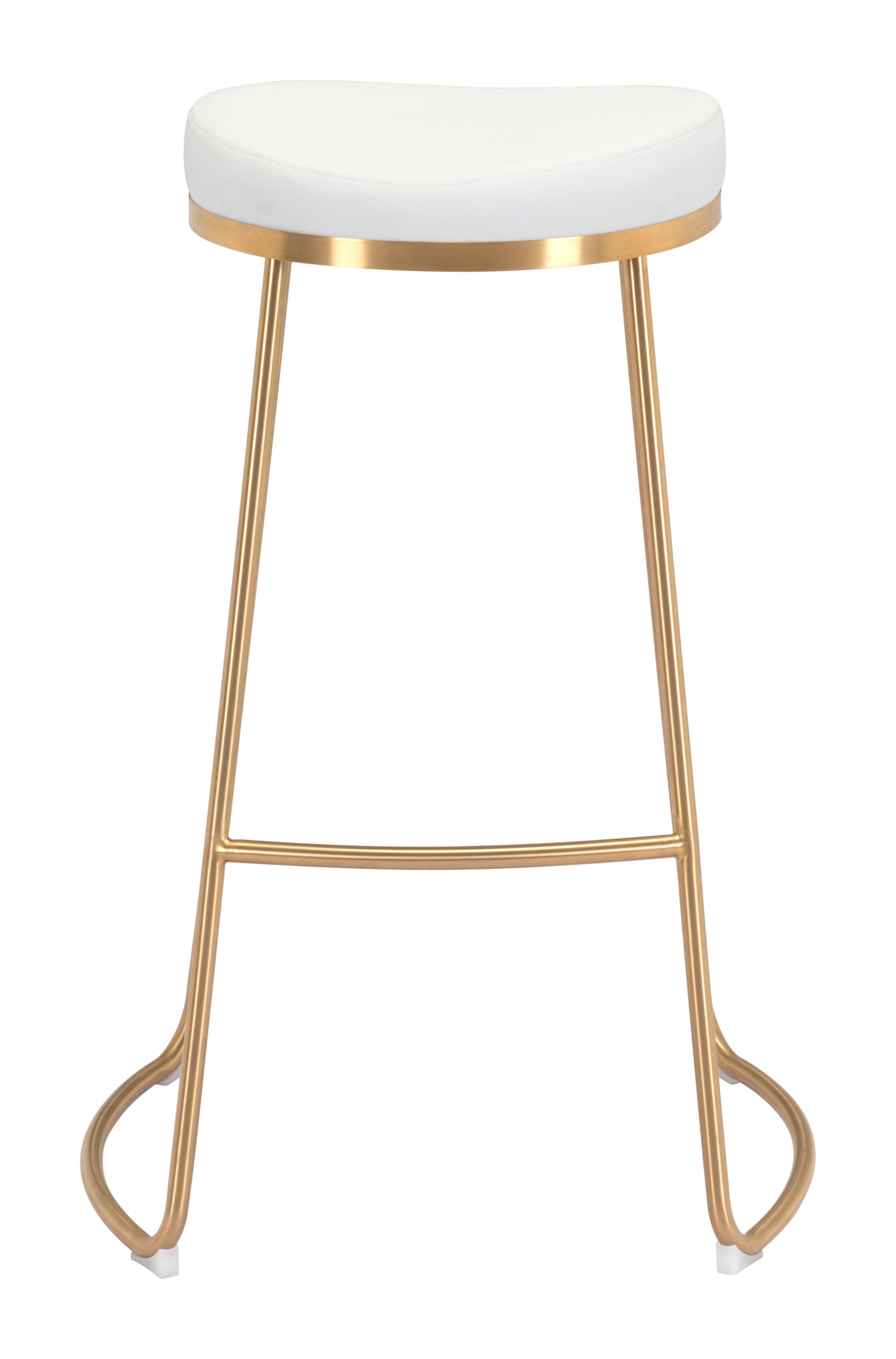 Bree Barstool White & Gold