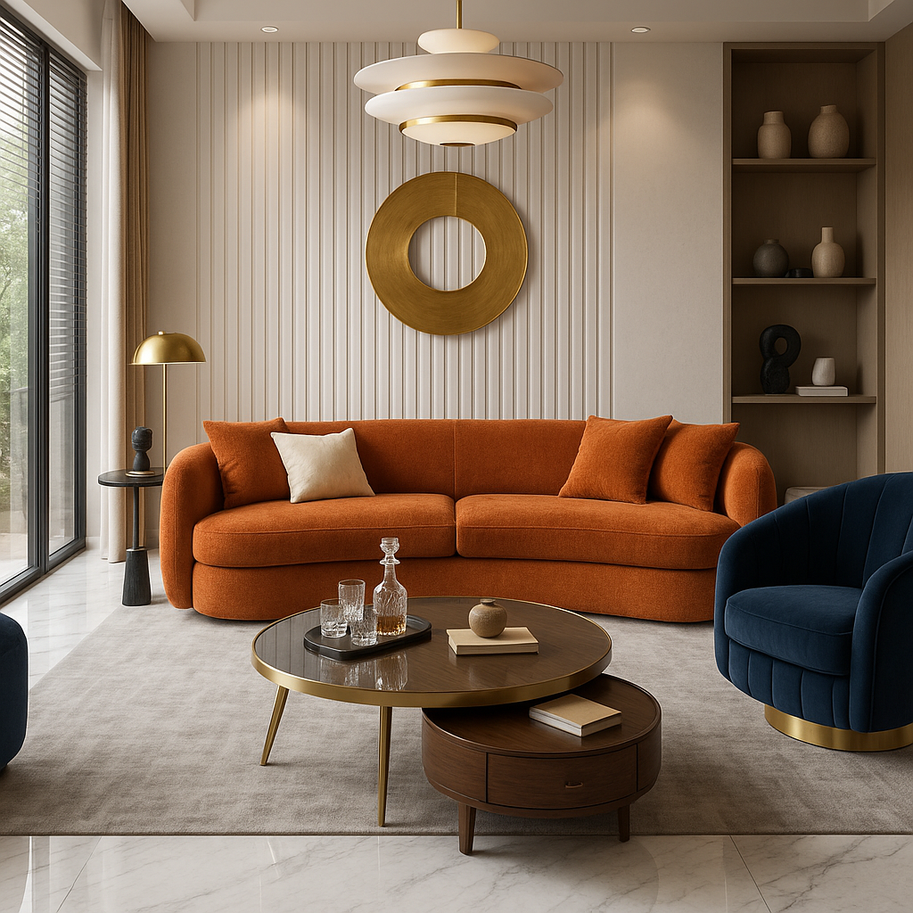 Luxury Curved Boucle Sectional - 5 Seater Half Moon Sofa for Cozy Modern Living Spaces