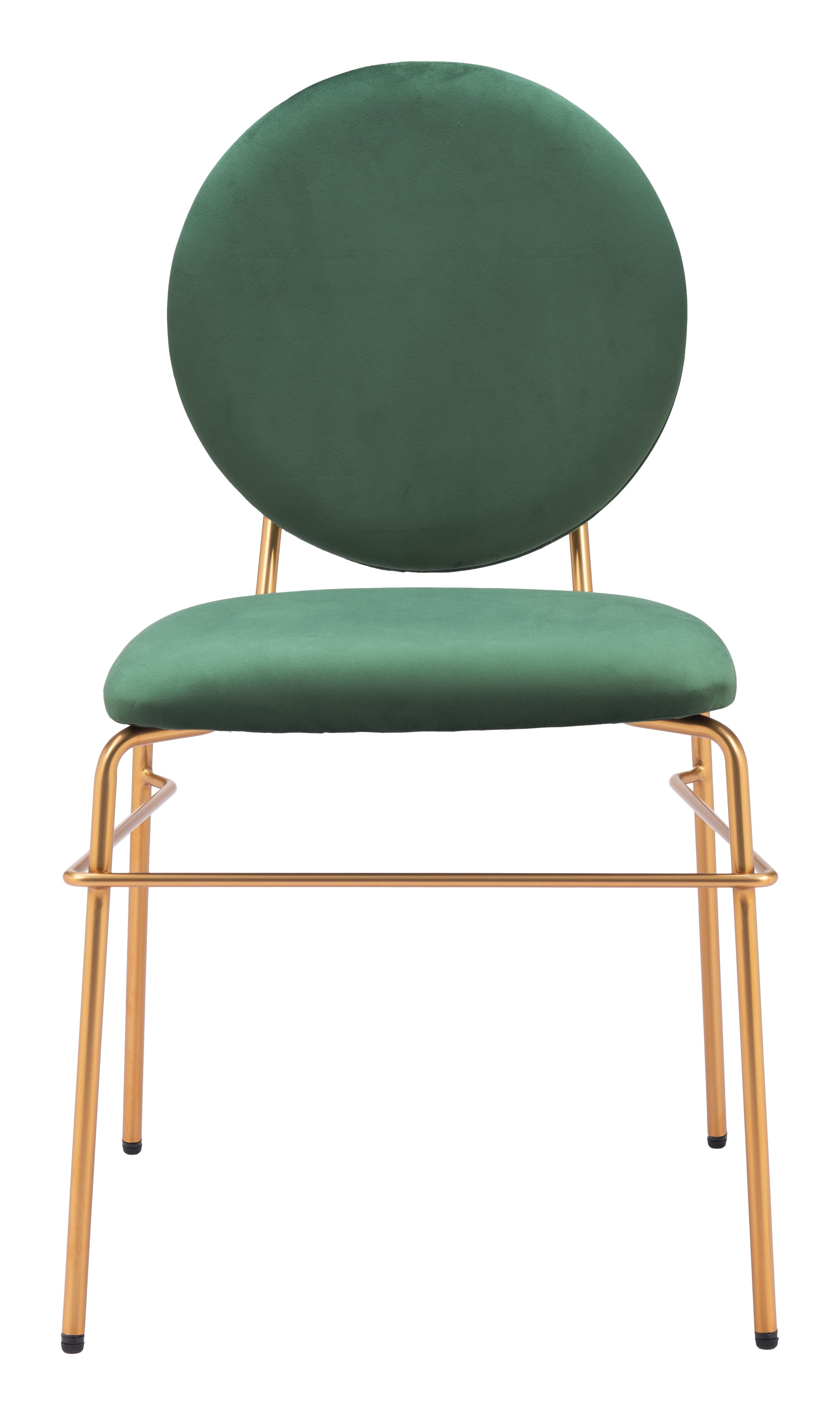 Odessa Dining Chair (Set of 2) Green & Gold