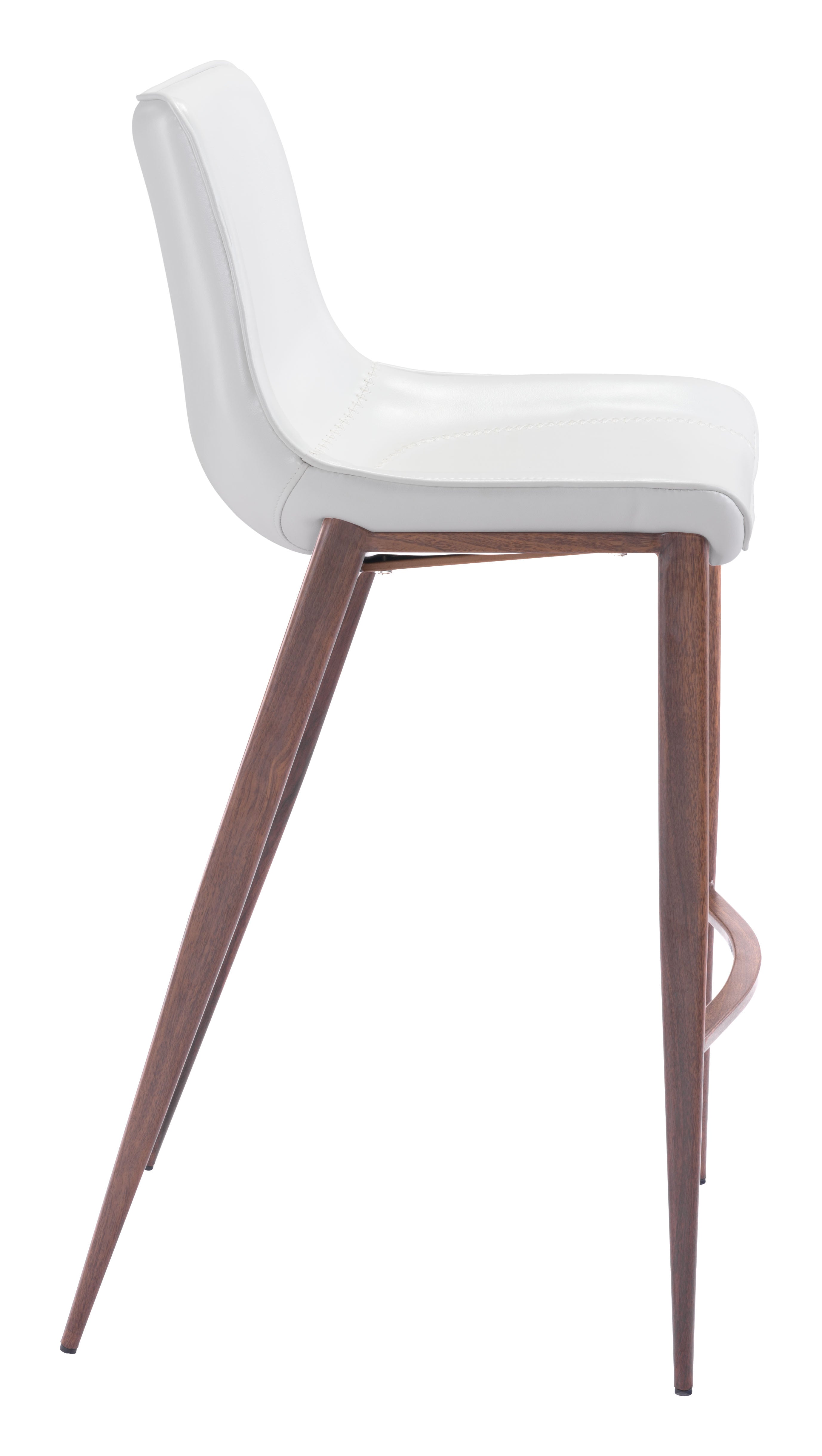 Magnus Barstool White & Walnut