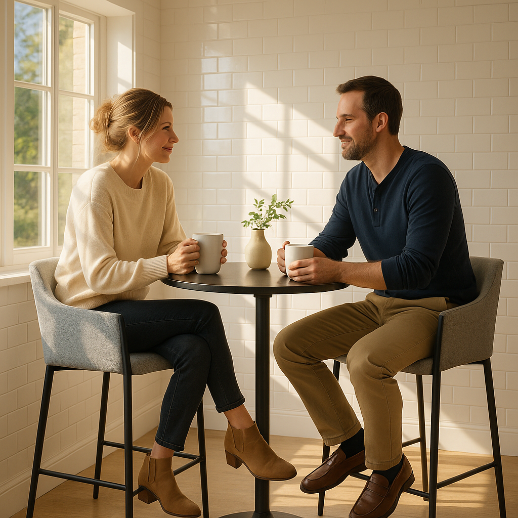 Andover Barstool - Contemporary Steel Frame Bar Stool with Poly Linen Upholstery for Modern Homes and Commercial Spaces