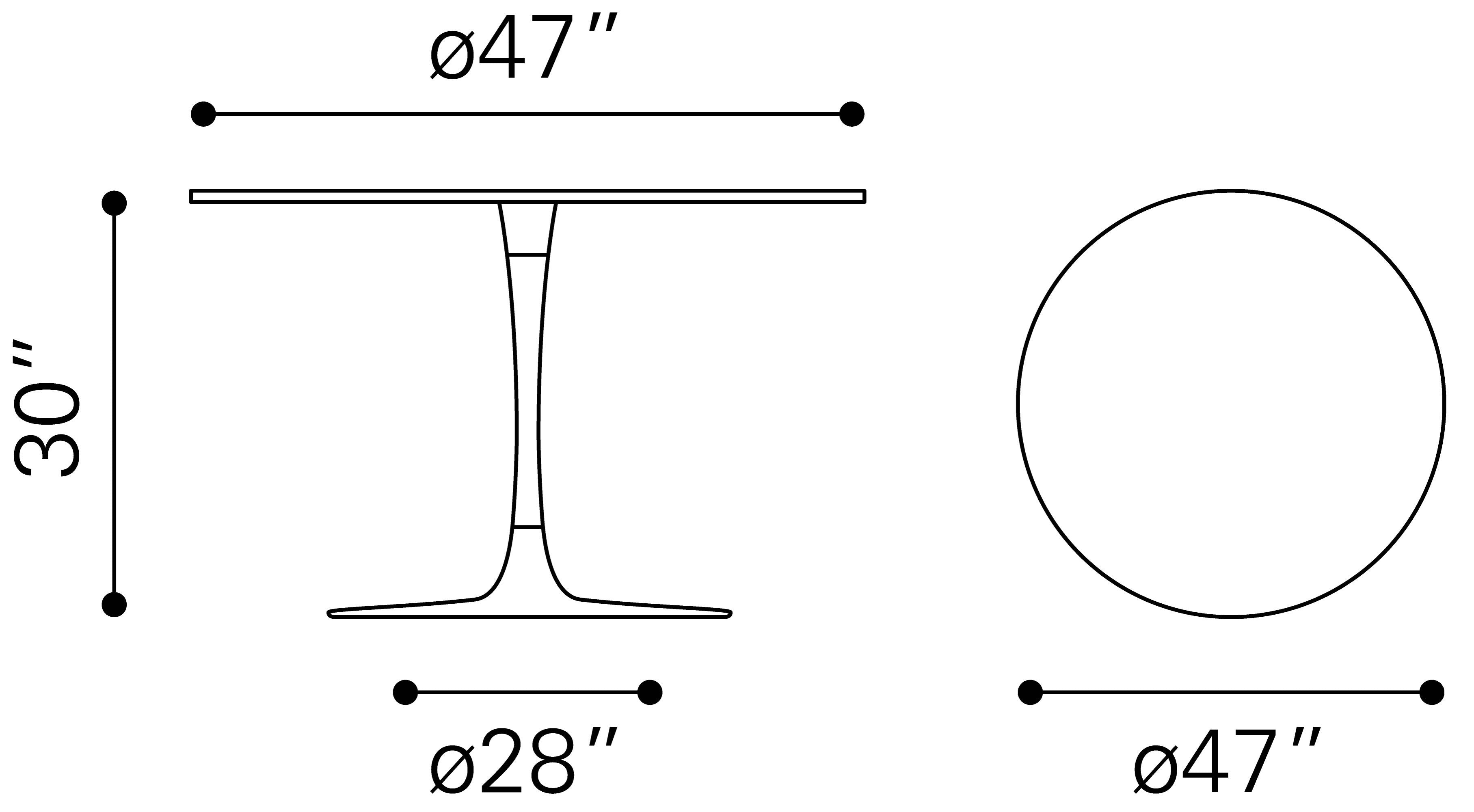 Ithaca Dining Table White & Gold