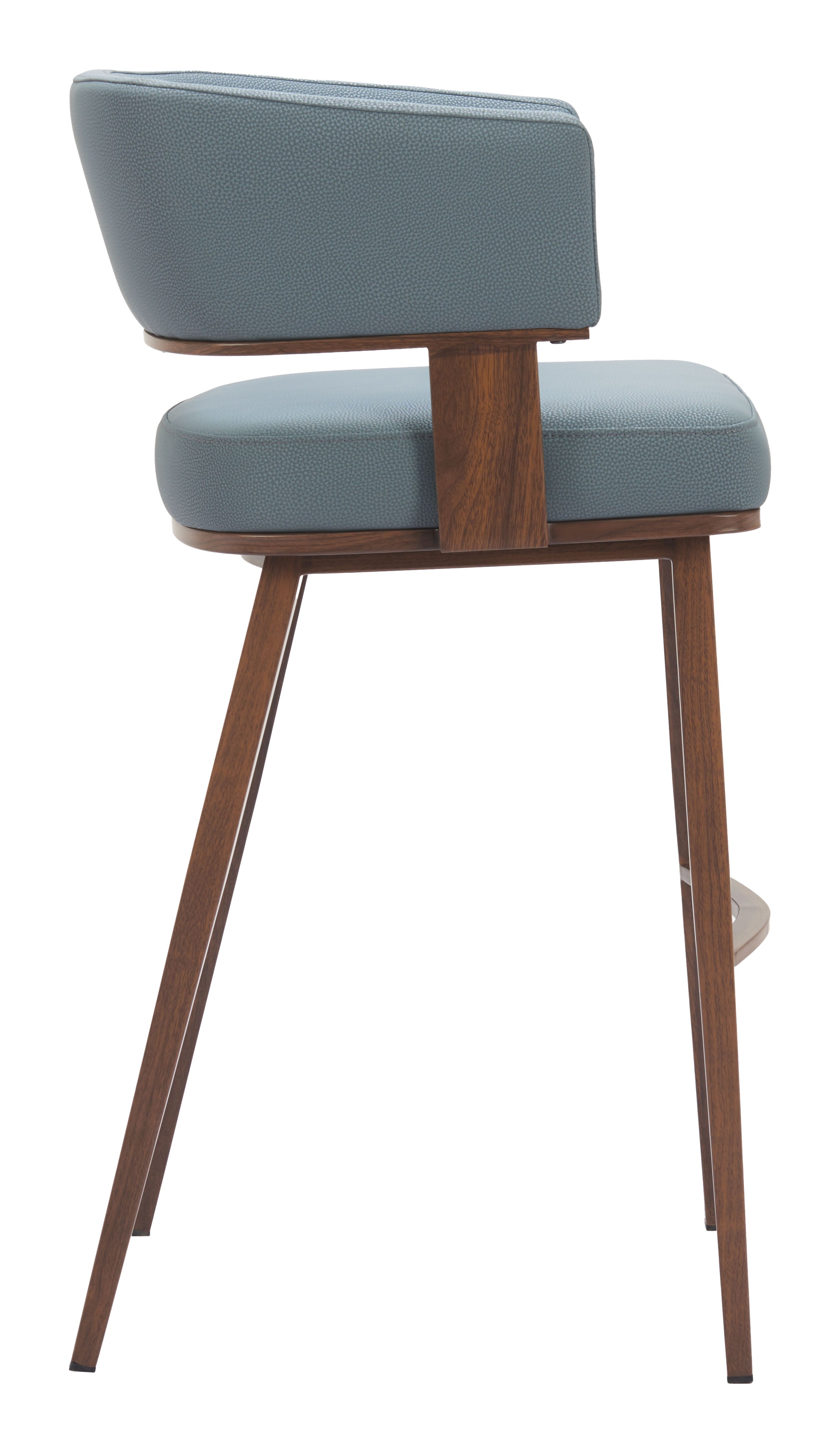 Poise Barstool Azure Gray & Walnut