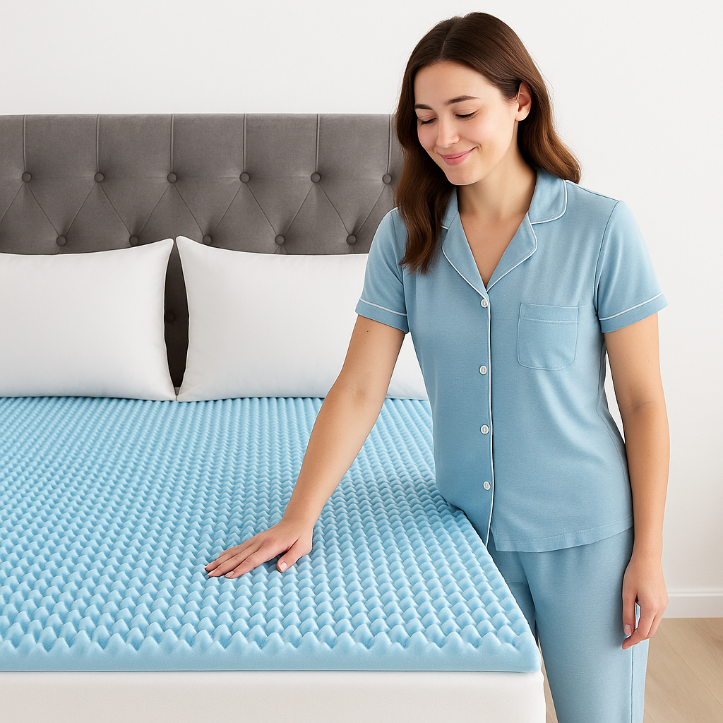 All Season Reversible Hypoallergenic 1.5" Cooling Mattress Topper