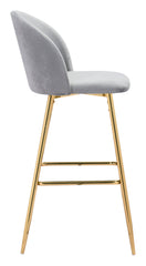 Cozy Barstool Gray & Gold