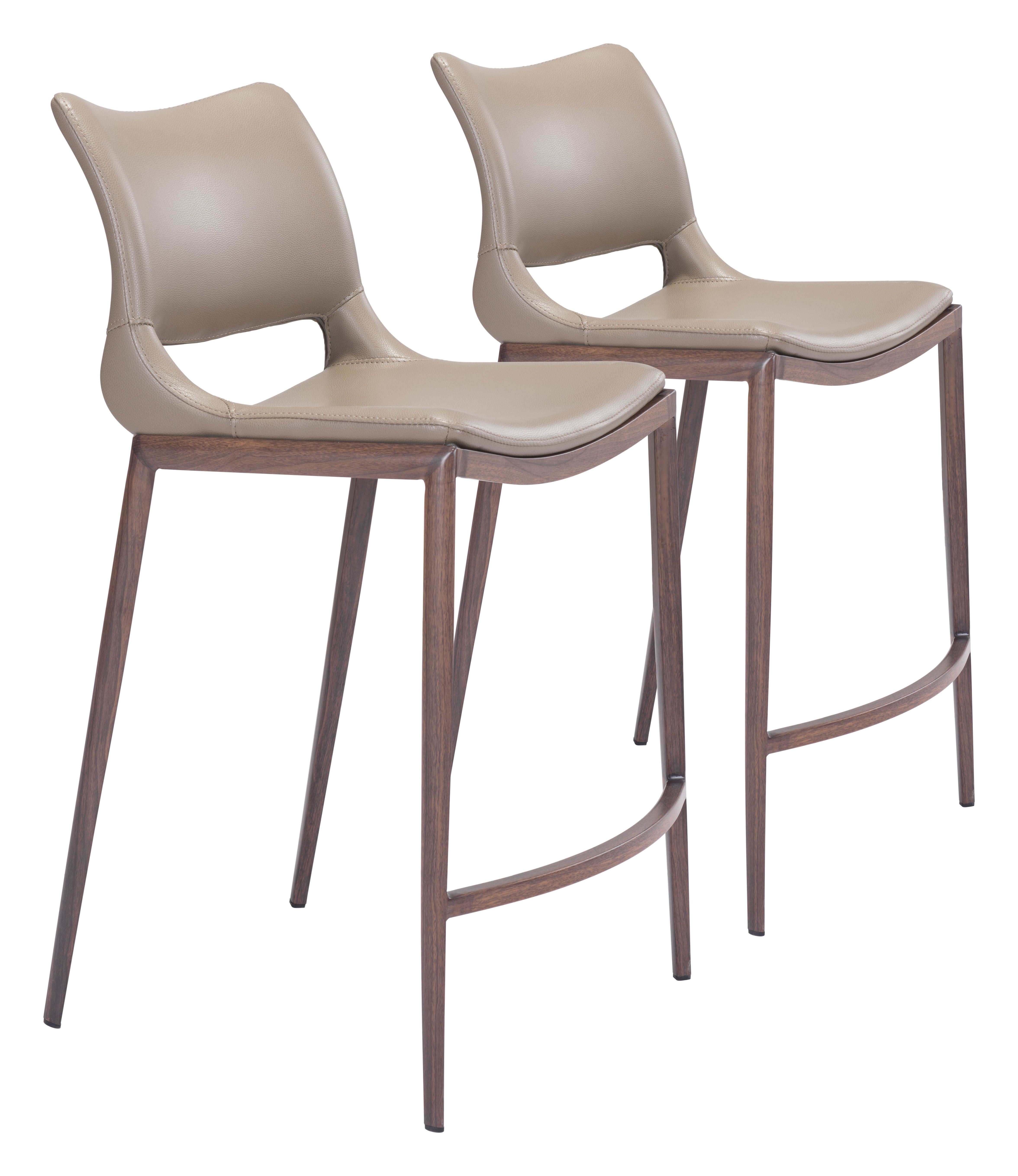 Ace Counter Stool Brown & Walnut