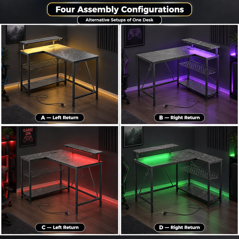 Adjustable side shelf shown in flat and inclined positions