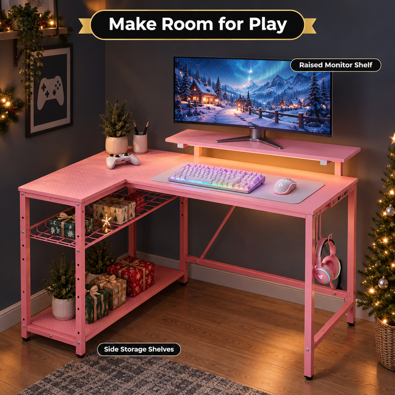 Adjustable side shelf shown in flat and inclined positions