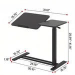 Close-up of overbed table rolling casters with locking brake pedal