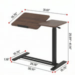 Close-up of overbed table rolling casters with locking brake pedal