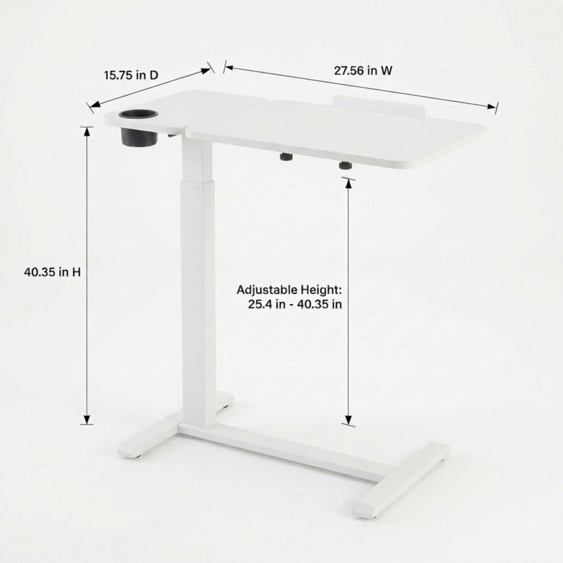 Close-up of overbed table rolling casters with locking brake pedal