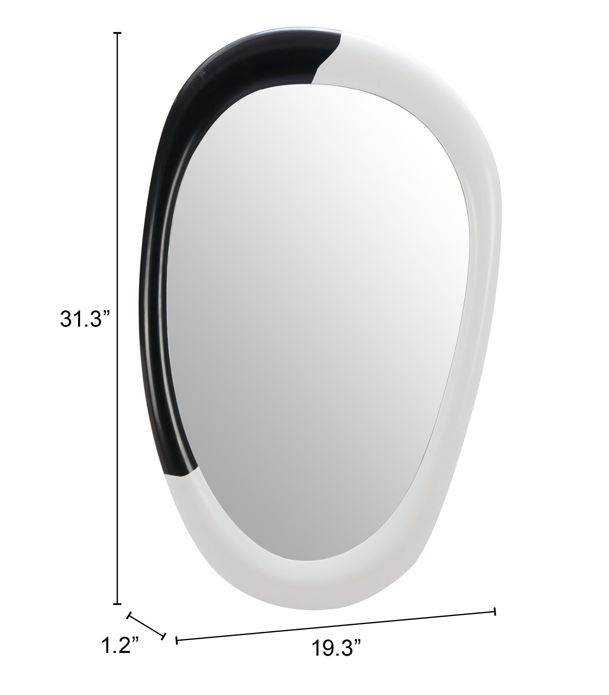 Muna Mirror White & Black