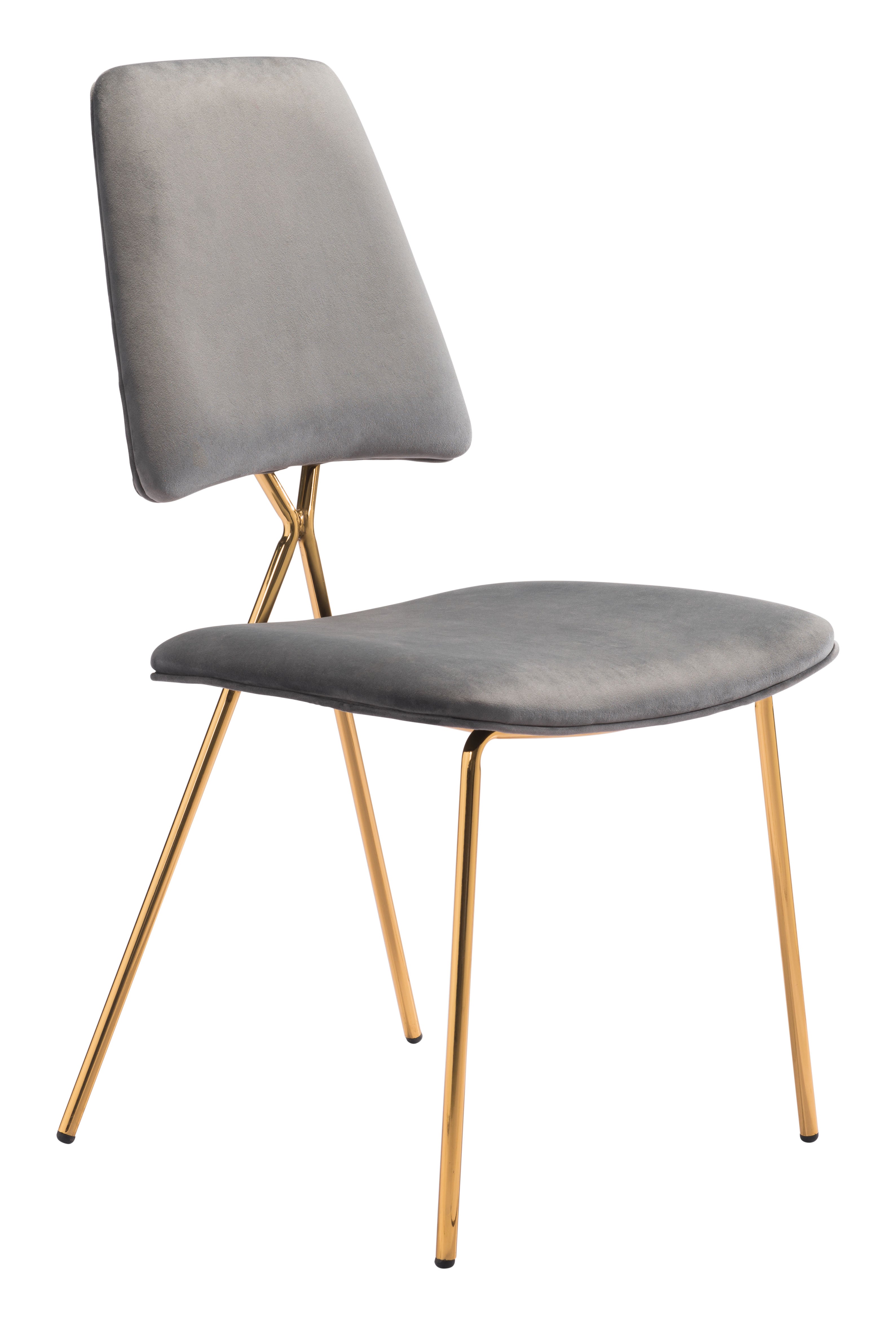 Chloe Dining Chair Gray & Gold