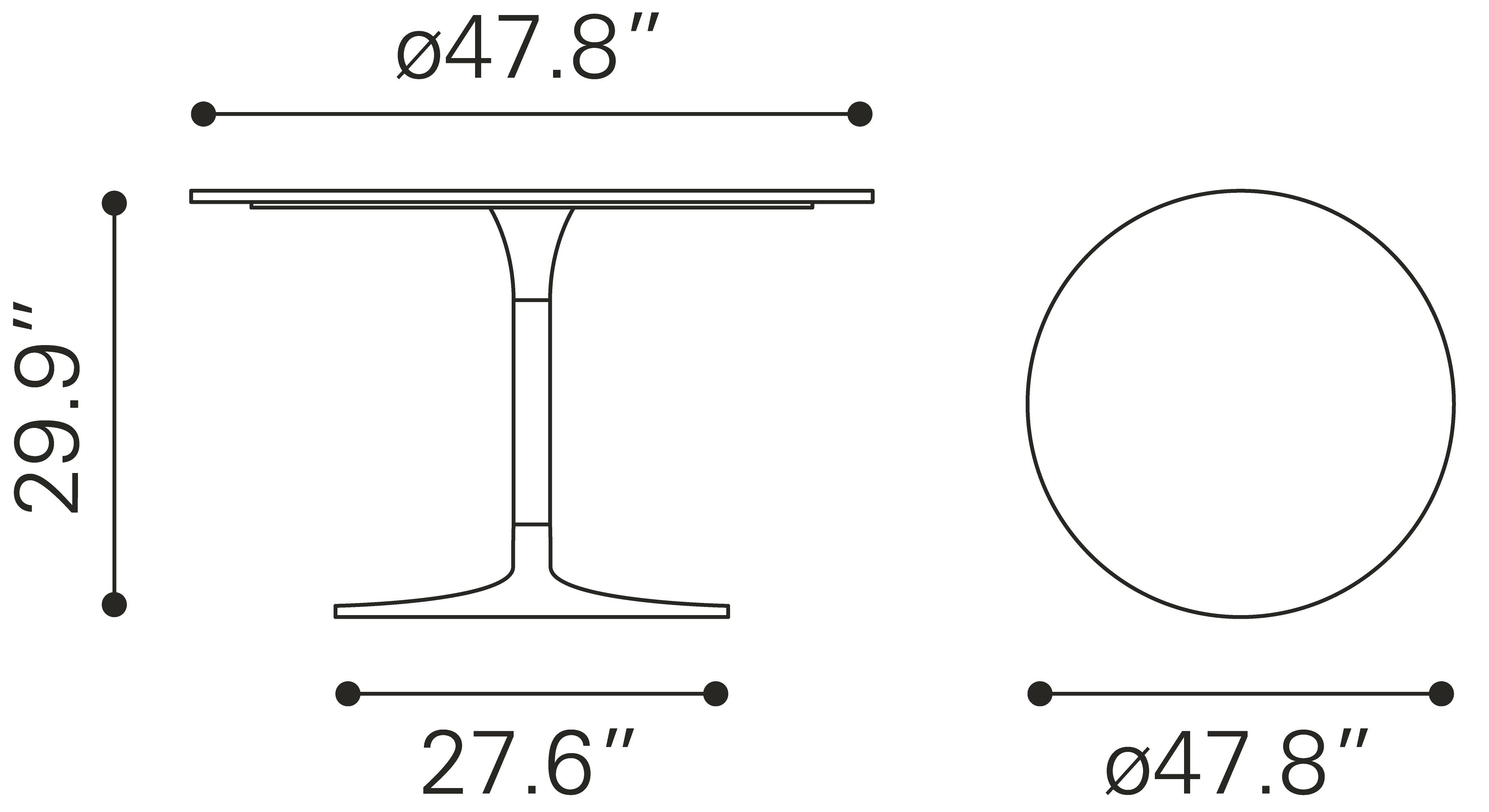 Star City Dining Table Gray & Silver