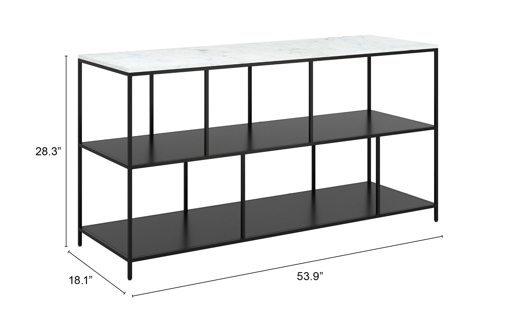 Singularity Console Table White & Black