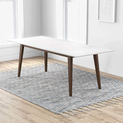 Levi Modern Style Solid Wood Rectangular Dining Kitchen Table 63"