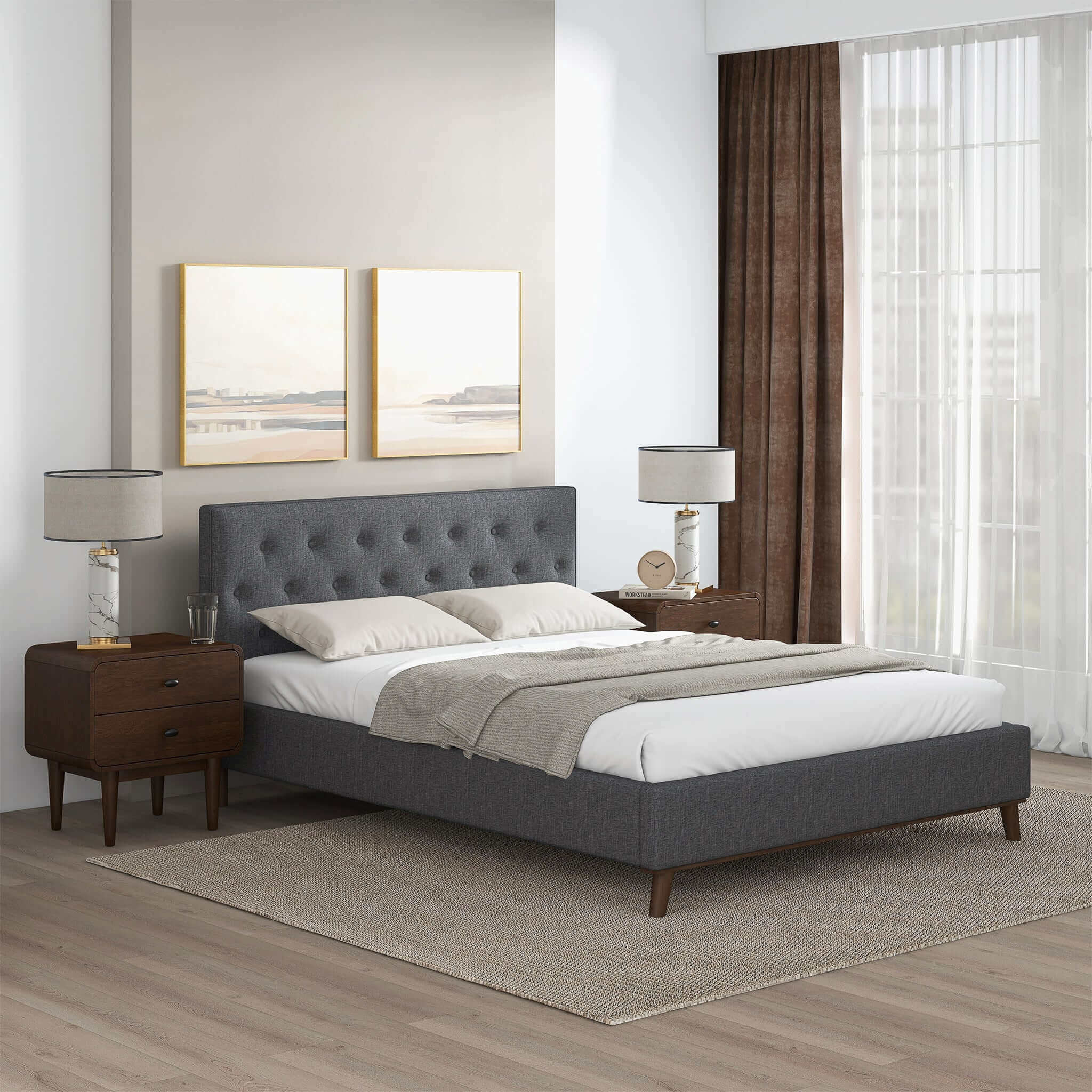 Graceville Queen Fabric Platform Bed