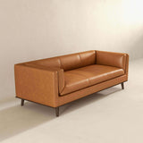 Cassidy Tan Genuine Leather Couch