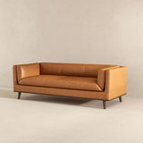 Cassidy Tan Genuine Leather Couch